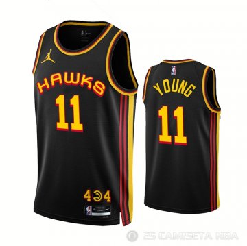 Camiseta Trae Young #11 Atlanta Hawks Statement 2022-23 Negro