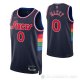 Camiseta Tyrese Maxey NO 0 Philadelphia 76ers Ciudad 2021-22 Azul