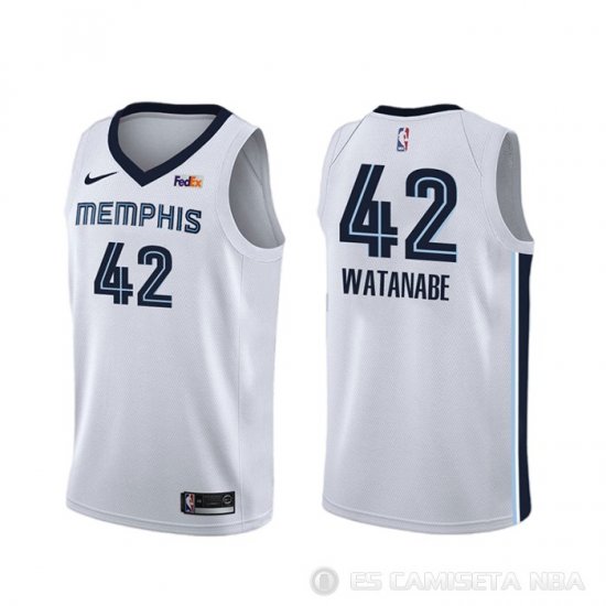 Camiseta Yuta Watanabe #42 Memphis Grizzlies Association Blanco - Haga un click en la imagen para cerrar