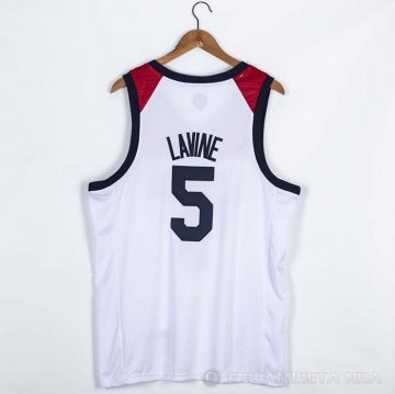 Camiseta Zach LaVine NO 5 USA 2021 Blanco