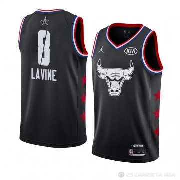 Camiseta Zach Lavine #8 All Star 2019 Chicago Bulls Negro