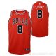 Camiseta Zach Lavine #8 Chicago Bulls Nino Icon Rojo