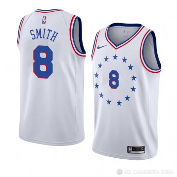 Camiseta Zhaire Smith #8 Philadelphia 76ers Earned 2018-19 Blanco