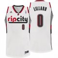 Camiseta retro Lillard #0 Portland Trail Blazers Blanco