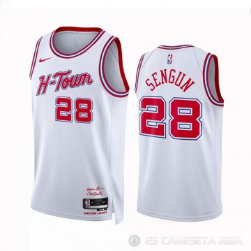 Camiseta Alalperen Sengun #28 Houston Rockets Ciudad 2023-24 Blanco