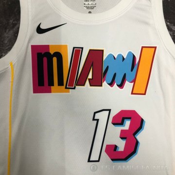 Camiseta Bam Adebayo #13 Miami Heat Ciudad 2022-23 Blanco