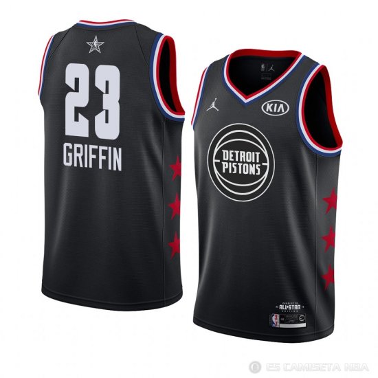 Camiseta Blake Griffin #23 All Star 2019 Detroit Pistons Negro - Haga un click en la imagen para cerrar
