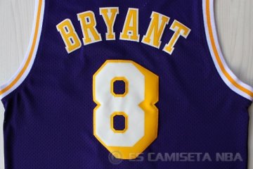 Camiseta Bryant #8 Los Angeles Lakers Retro Purpura