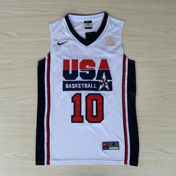 Camiseta Bryant #10 USA 1992 Blanco