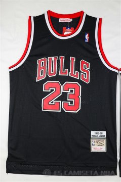 Camiseta Retro Jordan 97-98 #23 Chicago Bulls Negro