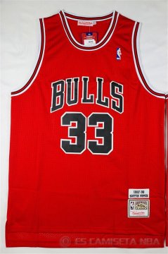 Camiseta Retro Pippen 97-98 #33 Chicago Bulls Rojo
