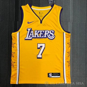 Camiseta Carmelo Anthony NO 7 Los Angeles Lakers Ciudad 2019-20 Amarillo