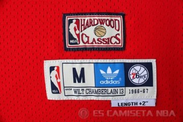 Camiseta Chamberlain #13 Philadelphia 76ers Retro Blanco Rojo