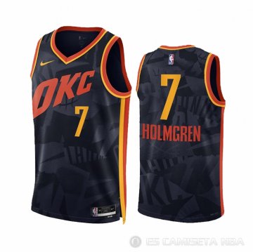 Camiseta Chet Holmgren #7 Oklahoma City Thunder Ciudad 2023-24 Negro