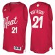 Camiseta Christmas Day Miami Heat Whiteside #21 Rojo 2016