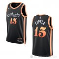 Camiseta Clint Capela #15 Atlanta Hawks Ciudad 2022-23 Negro