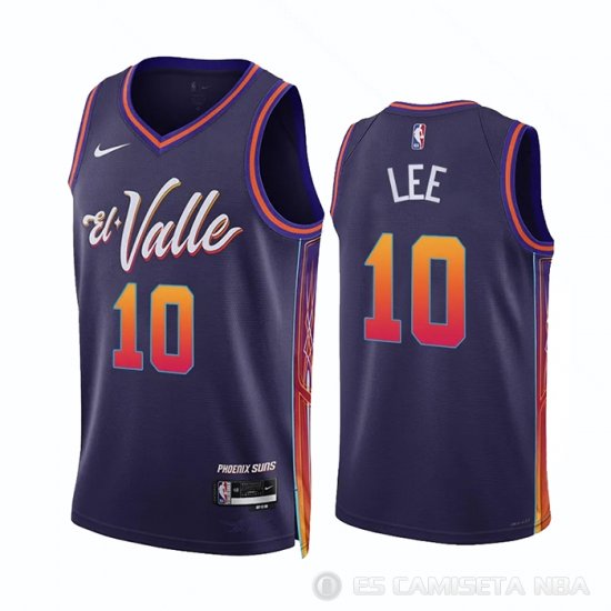Camiseta Damion Lee #10 Phoenix Suns Ciudad 2023-24 Violeta - Haga un click en la imagen para cerrar