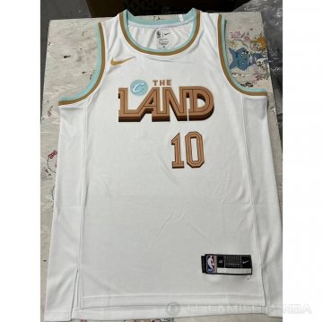 Camiseta Darius Garland #10 Cleveland Cavaliers Ciudad 2022-23 Blanco