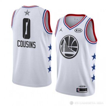 Camiseta Demarcus Cousins #0 All Star 2019 Golden State Warriors Blanco