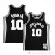 Camiseta Dennis Rodman #10 San Antonio Spurs Mitchell & Ness 1993-94 Negro