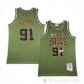 Camiseta Dennis Rodman #91 Chicago Bulls Mitchell & Ness 1997-98 Verde