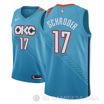 Camiseta Dennis Schroder #17 Oklahoma City Thunder Ciudad 2018-19 Azul