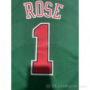 Camiseta Derrick Rose #1 Chicago Bulls Mitchell & Ness 2008-09 Verde2