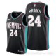 Camiseta Dillon Brooks #24 Memphis Grizzlies Classic 20th Season Negro