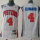 Camiseta Dumars #4 Detroit Pistons Blanco
