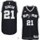 Camiseta Duncan #21 San Antonio Spurs Autentico Negro