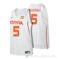 Camiseta Fernandez #5 Espana Blanco 2016