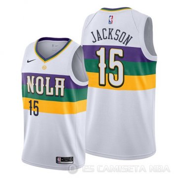 Camiseta Frank Jackson #15 New Orleans Pelicans Ciudad Edition Blanco