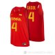 Camiseta Gasol #4 Espana Rojo 2016