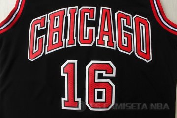 Camiseta Gasol #16 Chicago Bulls Negro