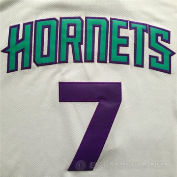 Camiseta Retro Lin #7 Charlotte Hornets Blanco