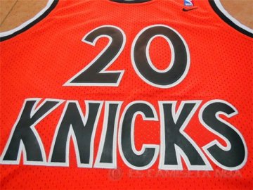 Camiseta Houston #20 New York Knicks Naranja Rev30