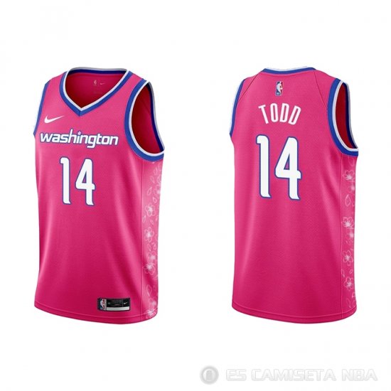 Camiseta Isaiah Todd #14 Washington Wizards Ciudad 2022-23 Rosa - Haga un click en la imagen para cerrar