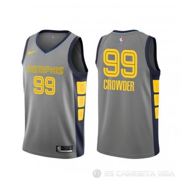 Camiseta Jae Crowder #99 Memphis Grizzlies Ciudad Gris