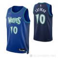 Camiseta Jake Layman NO 10 Minnesota Timberwolves Ciudad 2021-22 Azul