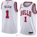 Camiseta Jameer Nelson #1 Chicago Bulls Association 2018 Blanco