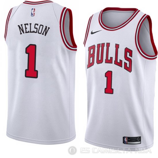 Camiseta Jameer Nelson #1 Chicago Bulls Association 2018 Blanco - Haga un click en la imagen para cerrar