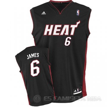 Camiseta James #6 Miami Heat Negro