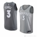 Camiseta Jarojo Terrell #3 Minnesota Timberwolves Ciudad 2018 Gris