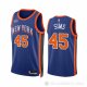 Camiseta Jericho Sims #45 New York Knicks Ciudad 2023-24 Azul