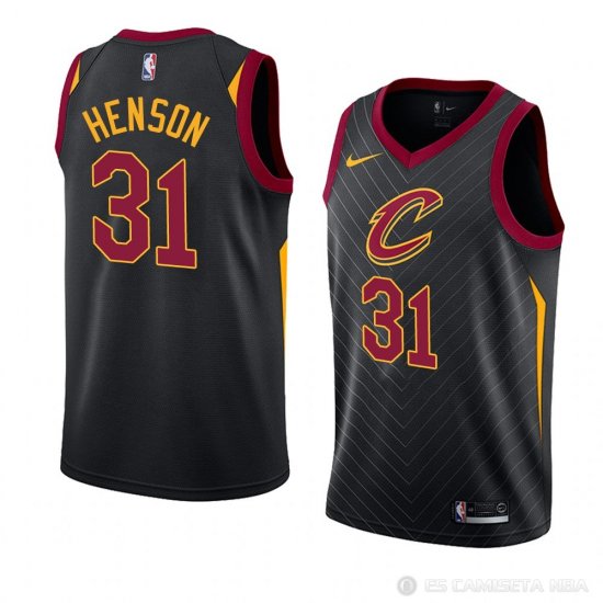Camiseta John Henson #31 Cleveland Cavaliers Statement 2018 Negro - Haga un click en la imagen para cerrar