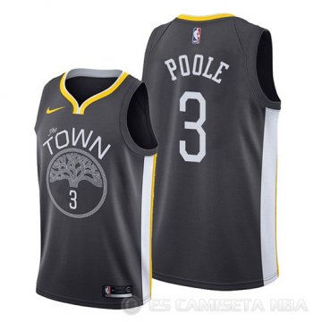 Camiseta Jordan Poole #3 Golden State Warriors Statement Negro
