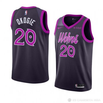 Camiseta Josh Okogie #20 Minnesota Timberwolves Ciudad 2018-19 Violeta