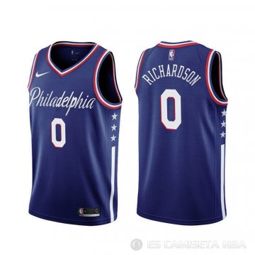 Camiseta Josh Richardson #0 Philadelphia 76ers Ciudad 2019-20 Azul