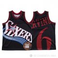 Camiseta Julius Erving #6 Philadelphia 76ers Mitchell & Ness Big Face Negro