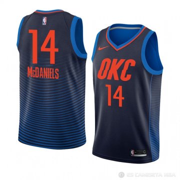 Camiseta K. J. Mcdaniels #14 Oklahoma City Thunder Statement 2018 Azul